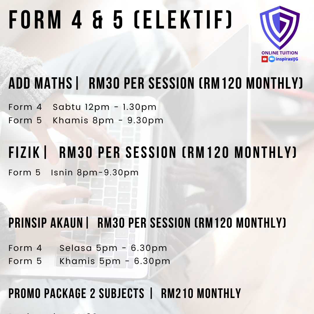 Kelas Tuisyen Maths u0026 English